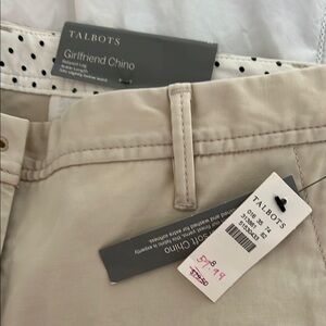 Talbots Girlfriend Chino Pants in Light Tan Size 8 NWT